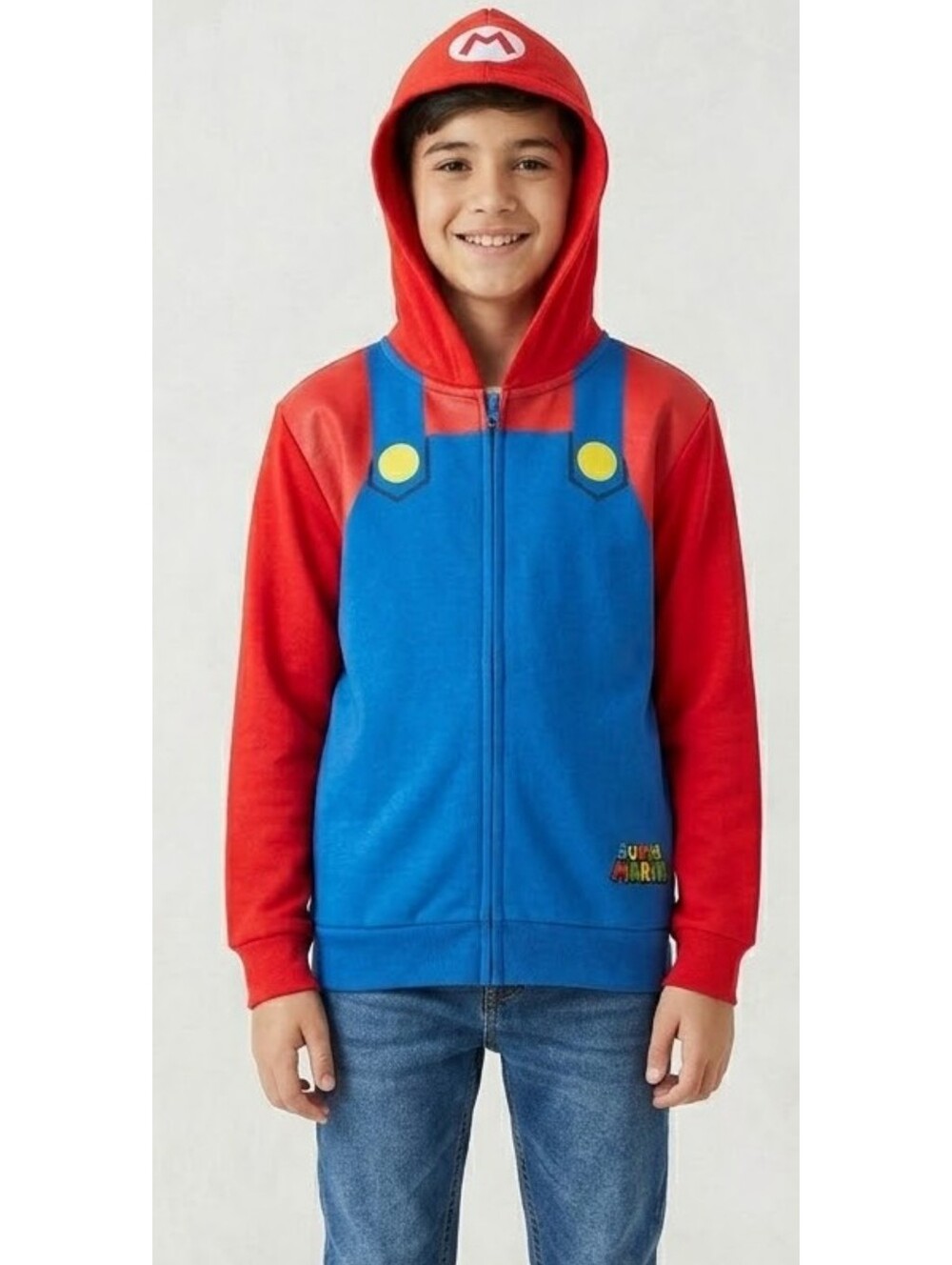 Nintendo Boys Super Mario Characters Zip Up Hoodie